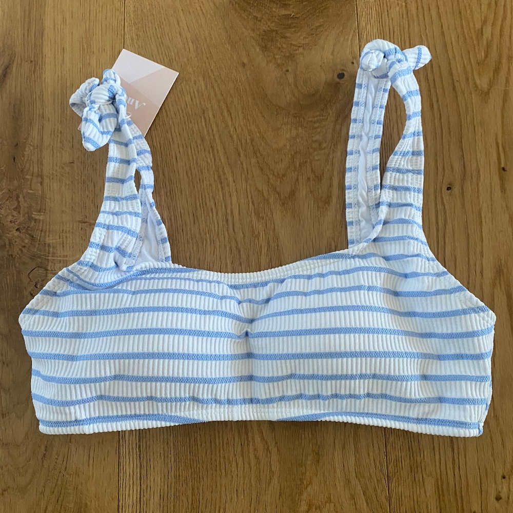 Andie blue and white bikini (medium), never worn